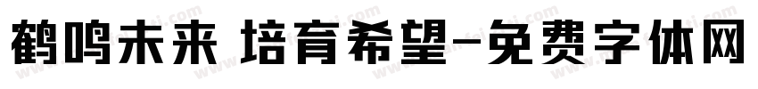 鹤鸣未来 培育希望字体转换
